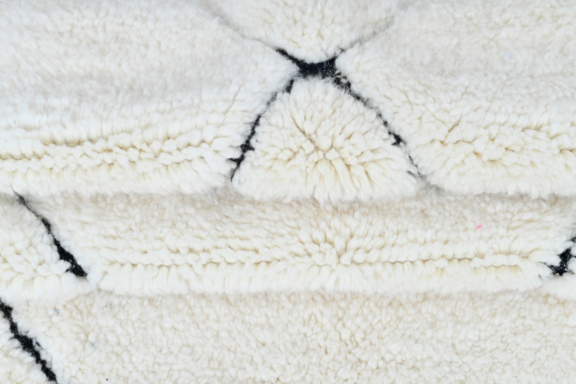 Moroccan Black and White Area Rug 3318