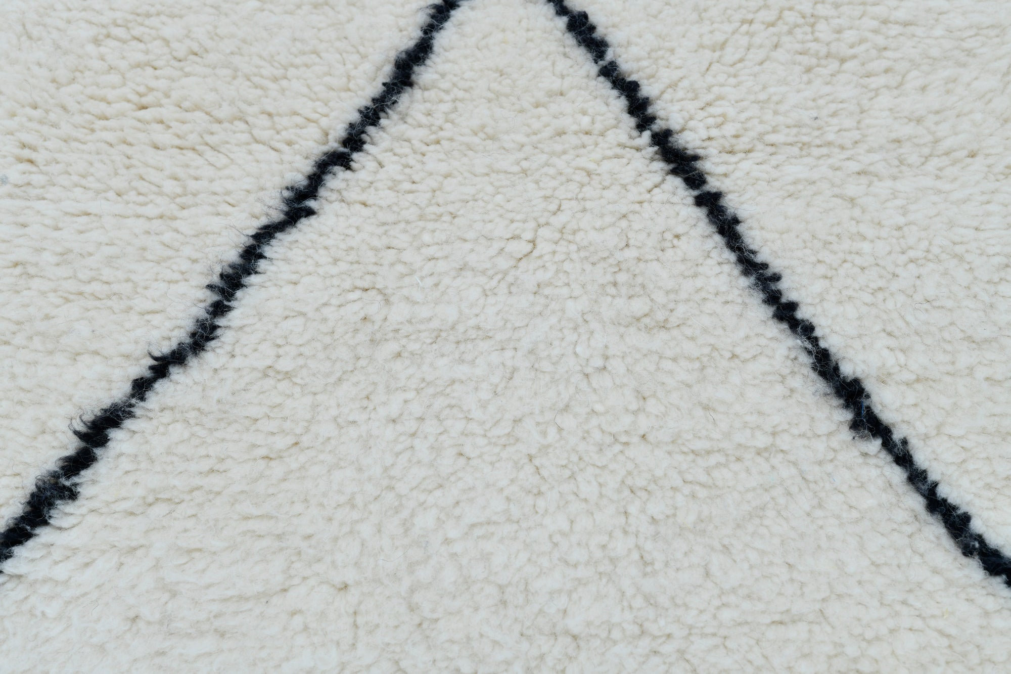 Moroccan custom rug from Beni Ourain, Wool and Thread, White