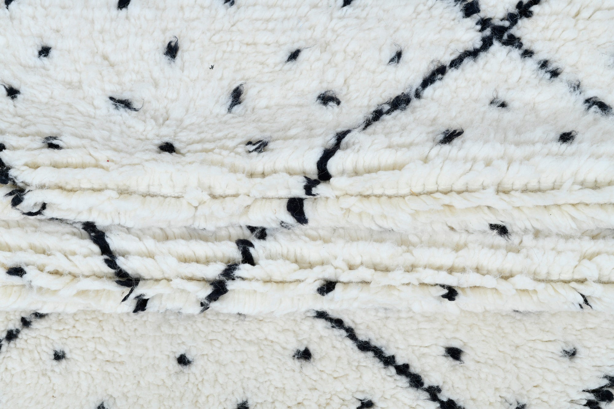 Moroccan custom rug from Beni Ourain, Wool, White