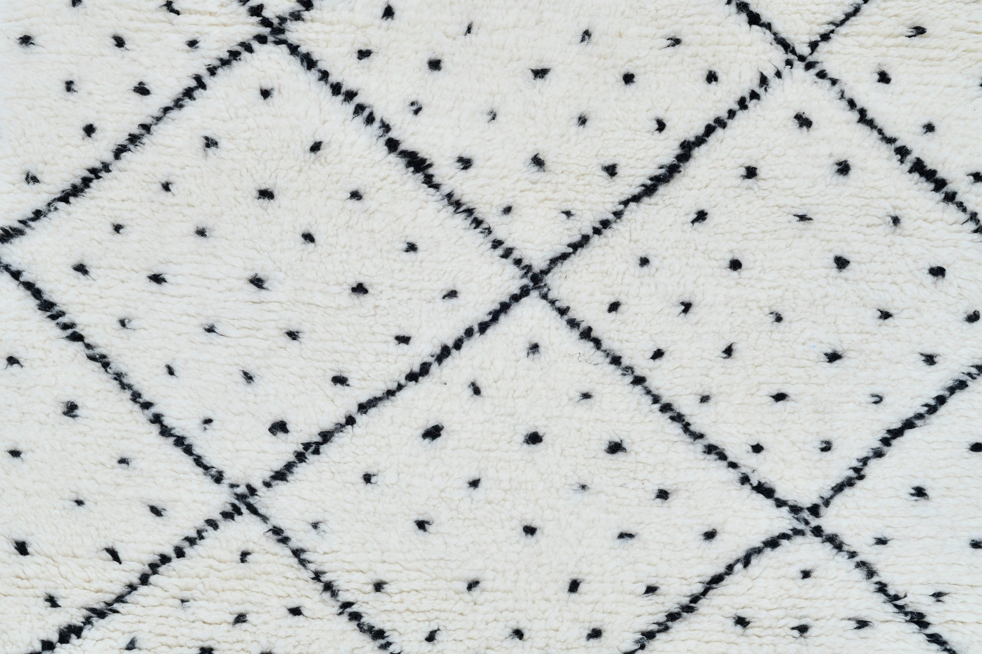 Moroccan custom rug from Beni Ourain, Wool, White