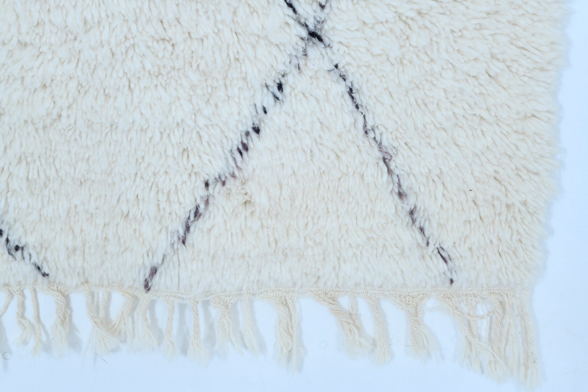 Moroccan custom rug from Beni Ourain, Wool, White