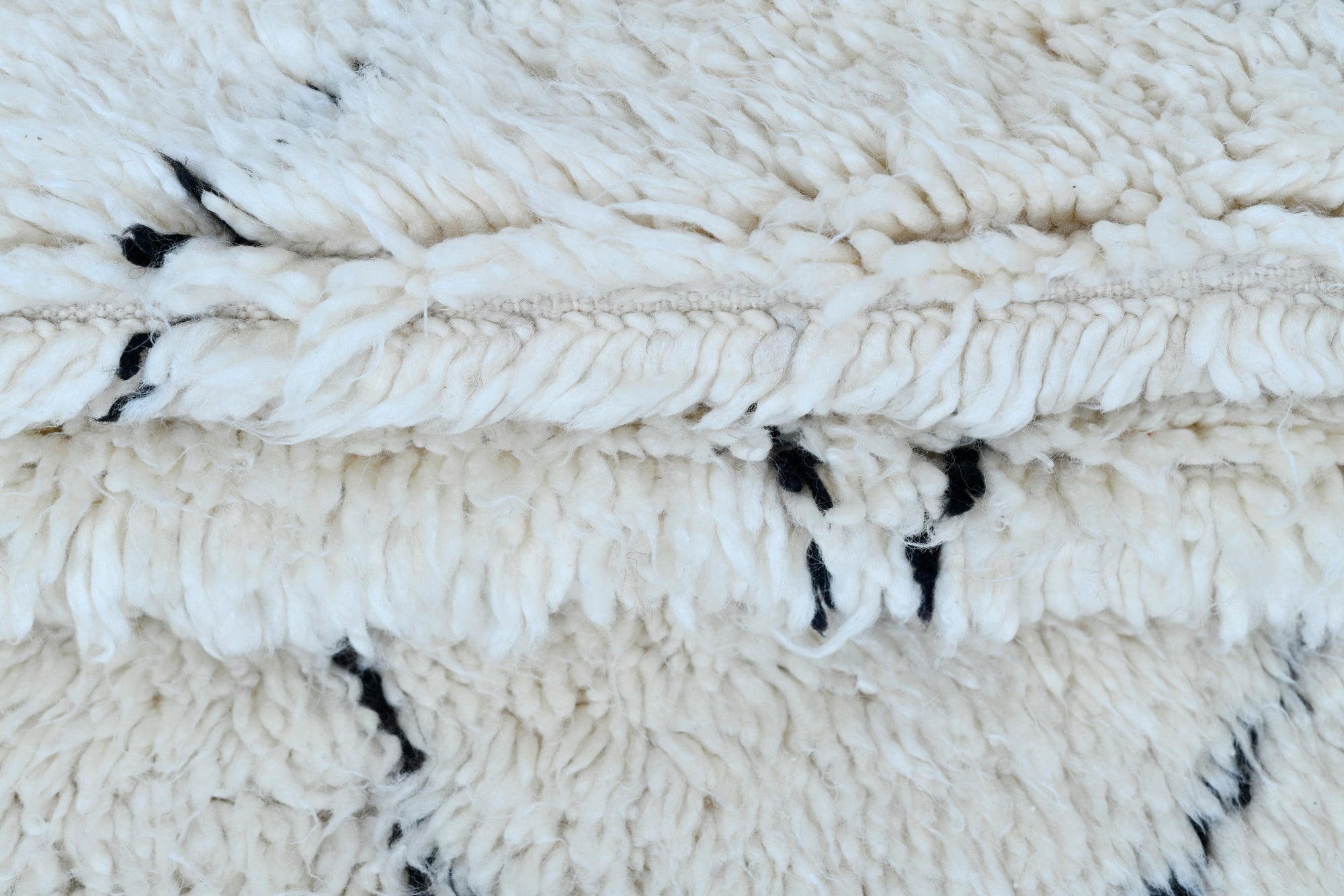 Moroccan custom rug from Beni Ourain, Wool, White