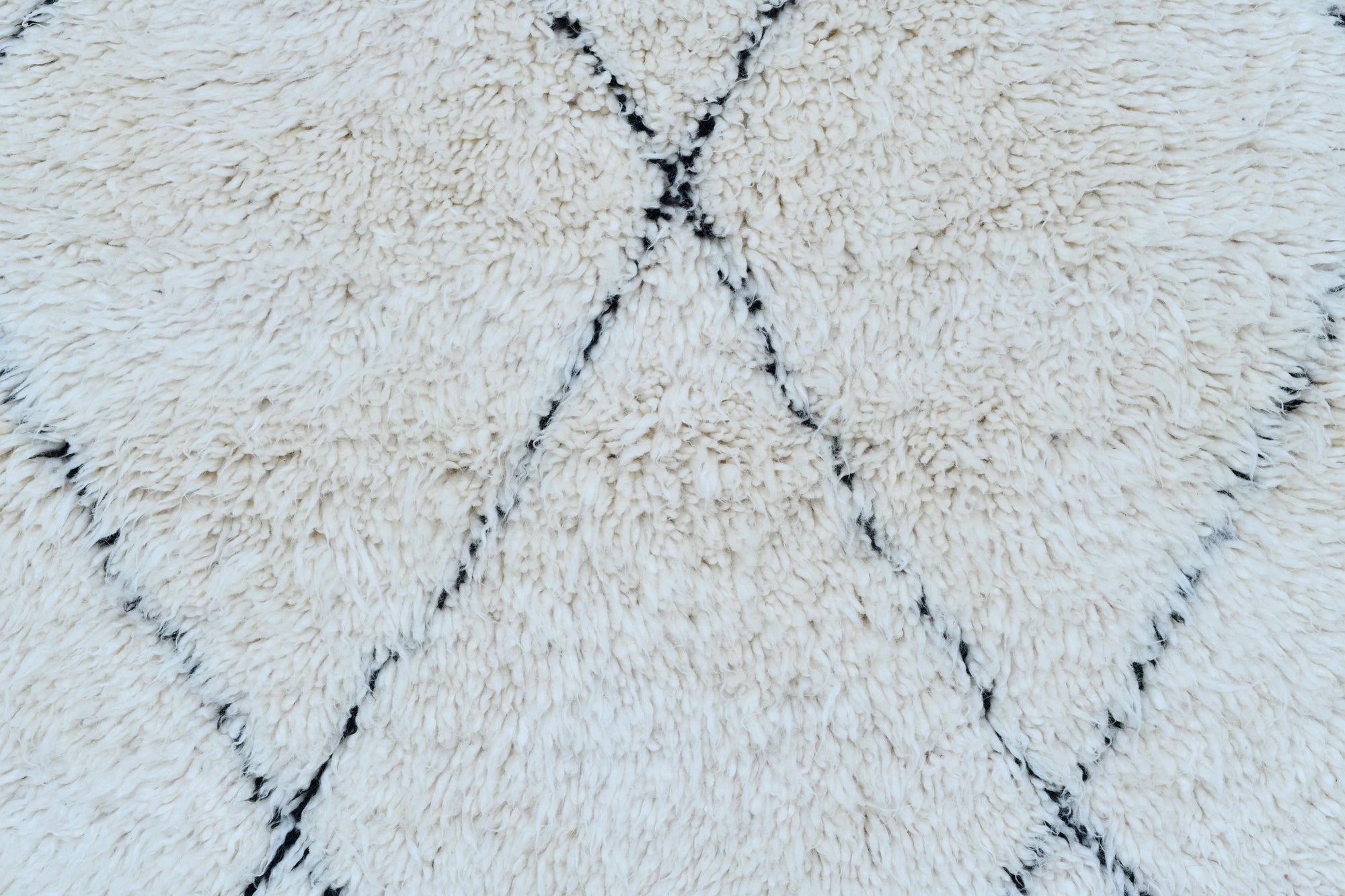 Moroccan custom rug from Beni Ourain, Wool, White