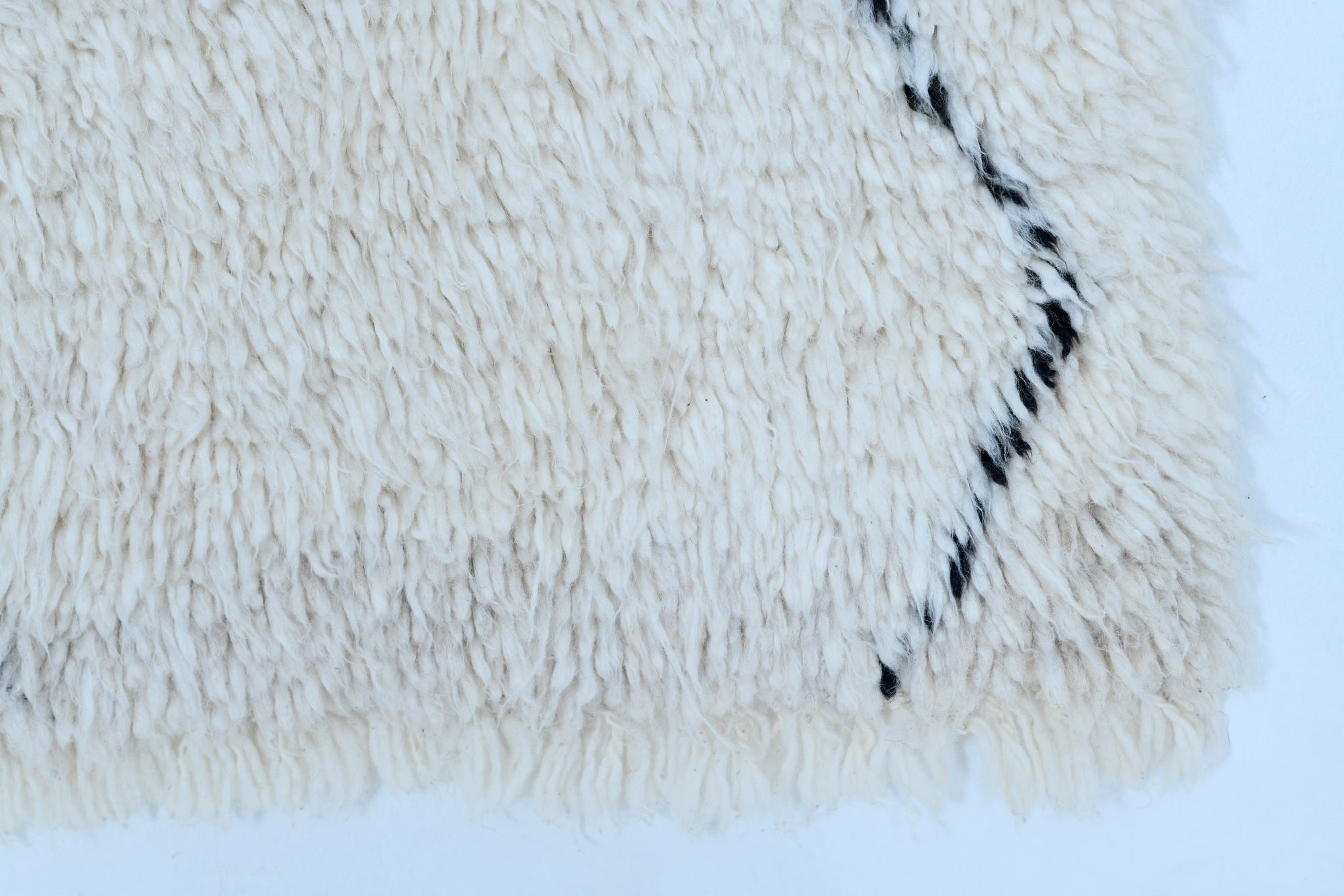 Moroccan custom rug from Beni Ourain, Wool, White