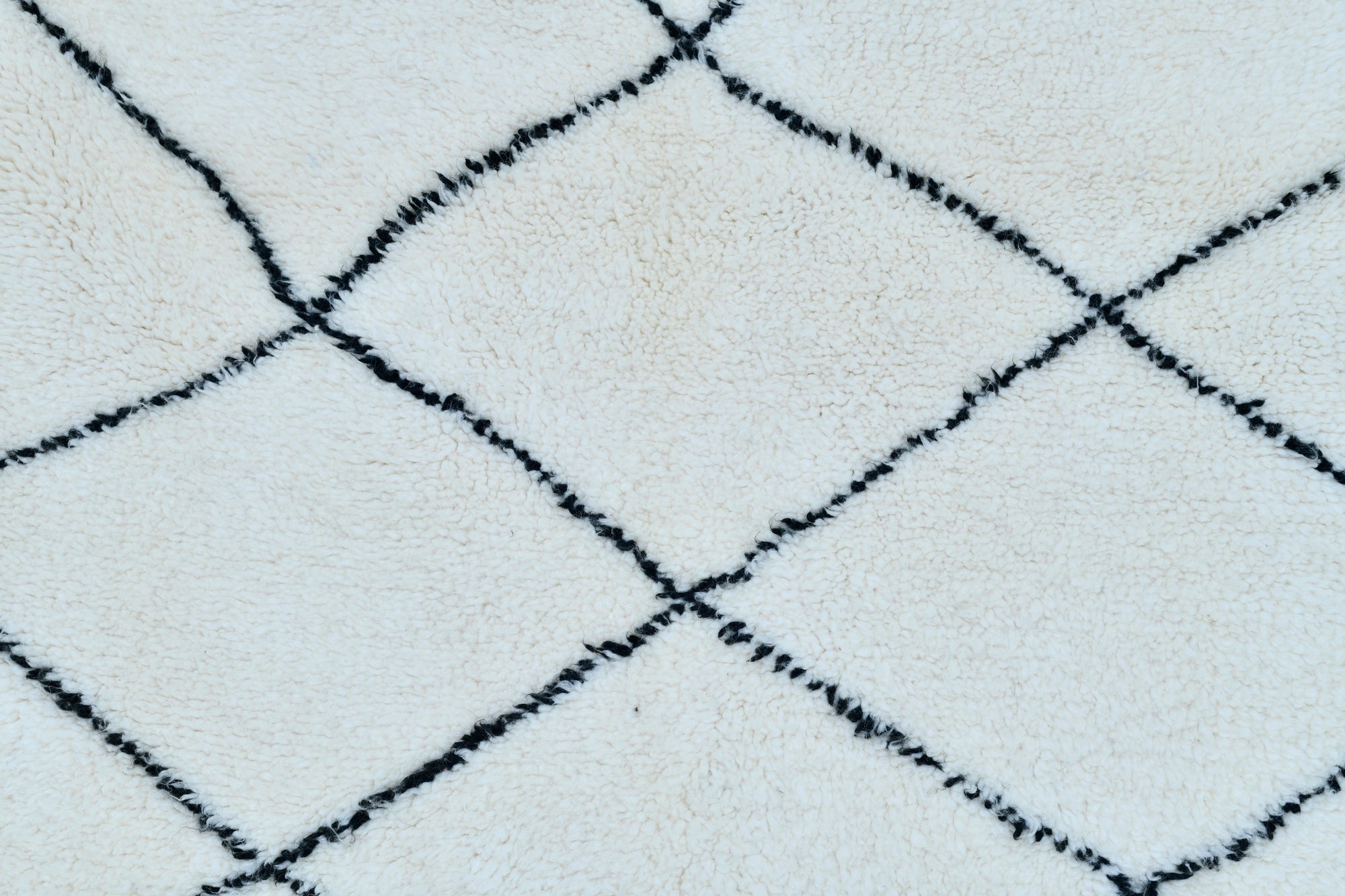 Moroccan custom rug from Beni Ourain, Wool, White