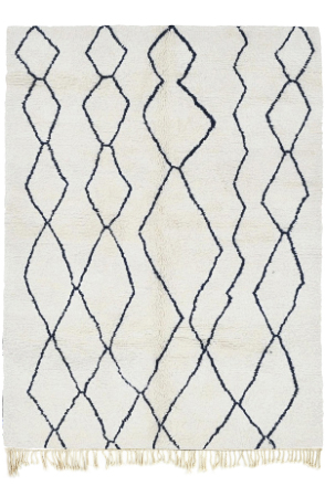 Black and White Berber Rug 3304