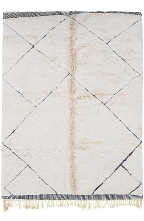 Black and White Bohemian Rug 3249