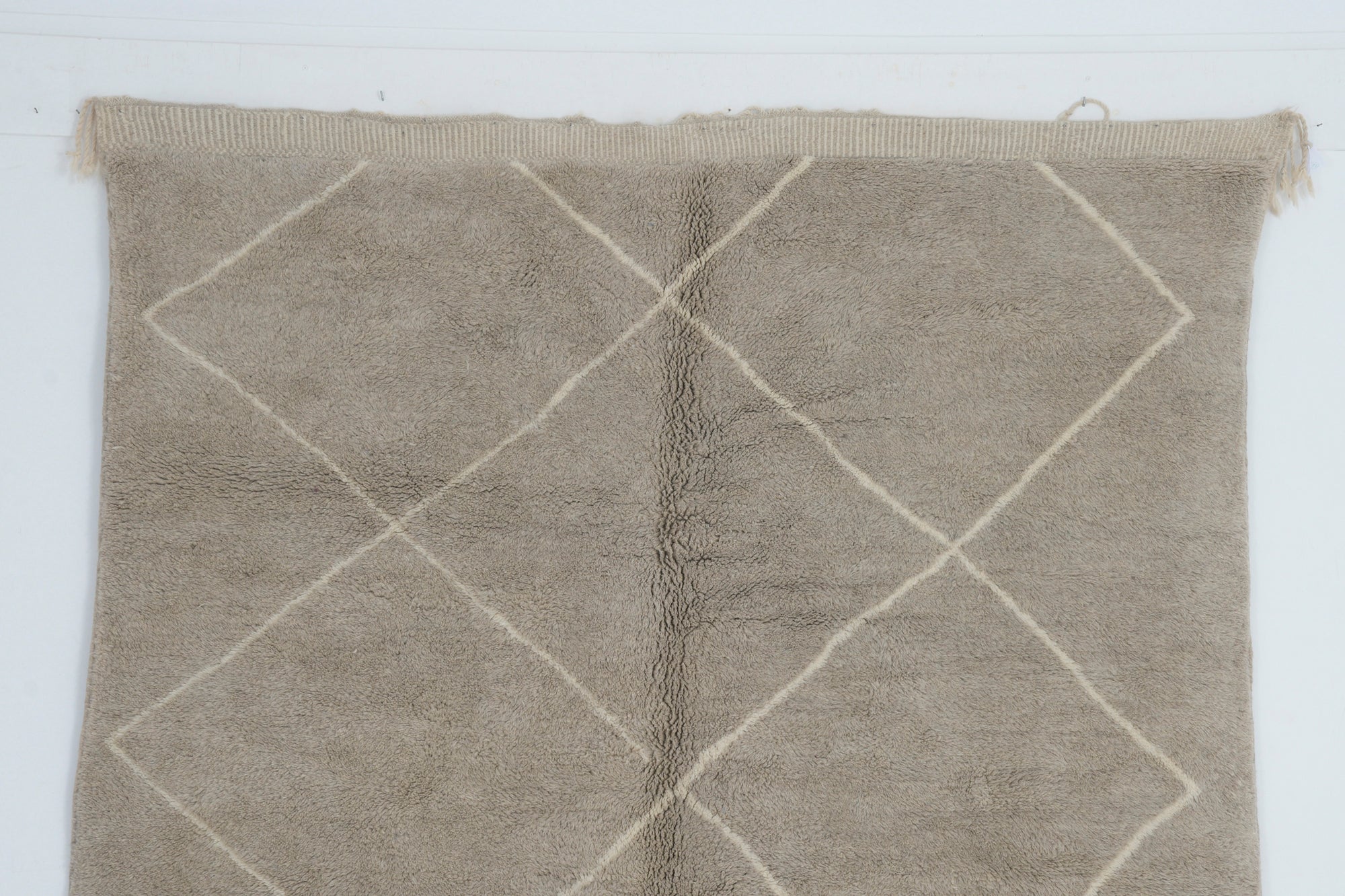 Moroccan custom rug from Beni Ourain, Wool and Thread, Brown