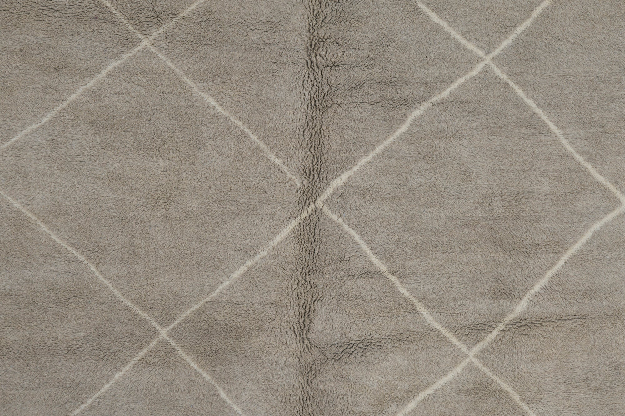 Moroccan custom rug from Beni Ourain, Wool and Thread, Brown