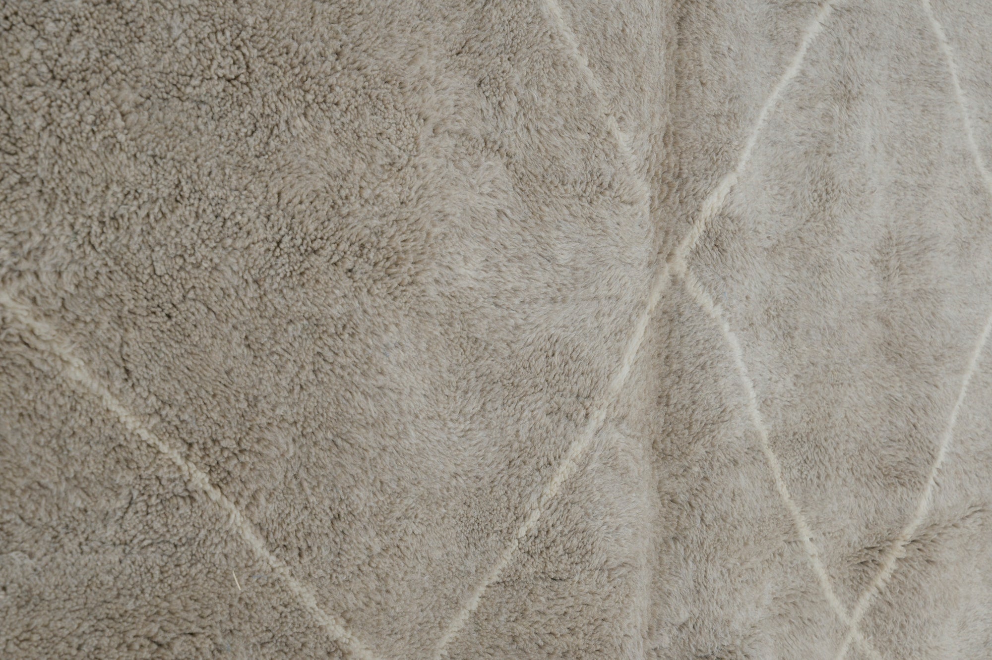 Moroccan custom rug from Beni Ourain, Wool and Thread, Brown