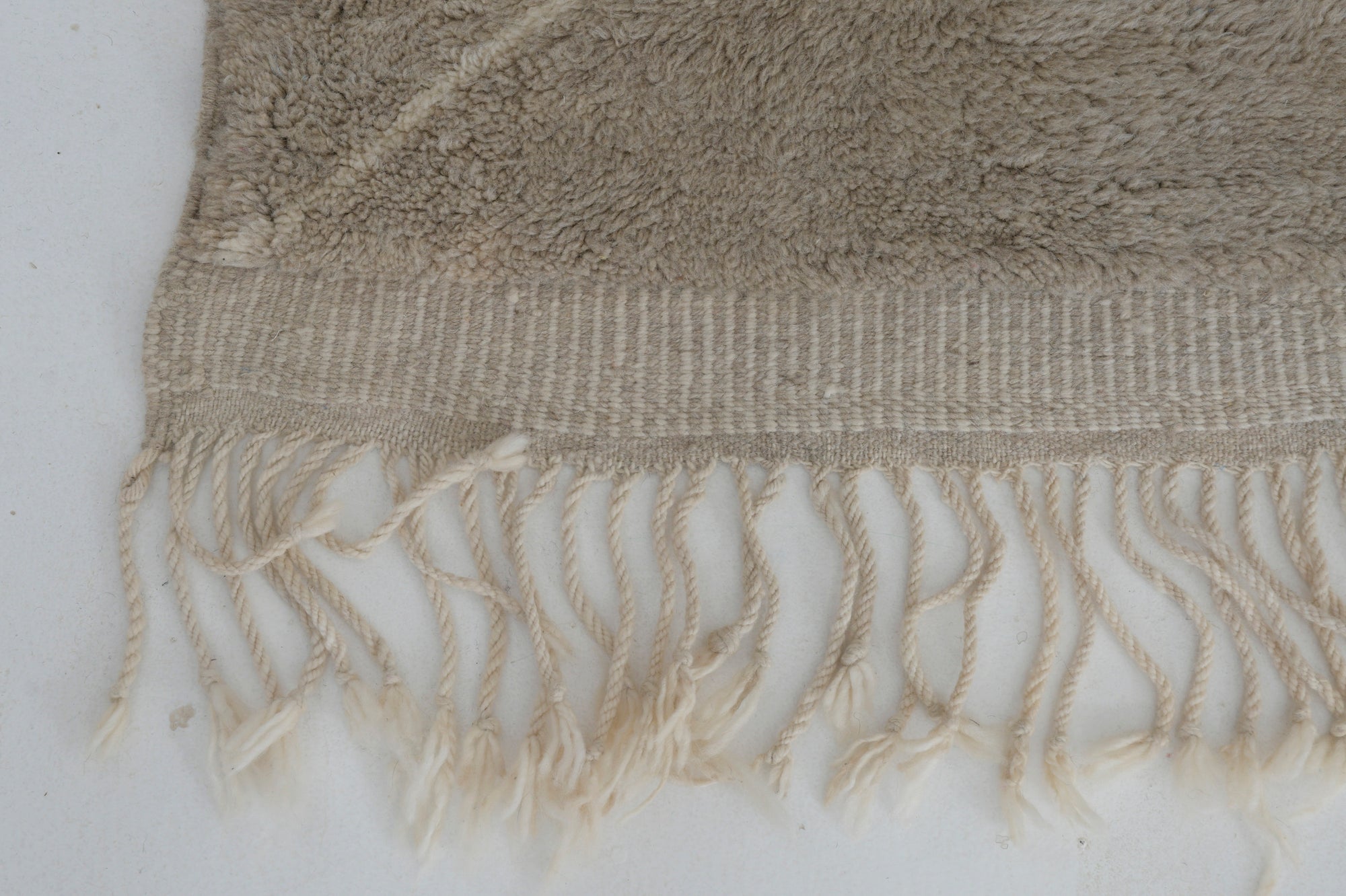 Moroccan custom rug from Beni Ourain, Wool and Thread, Brown