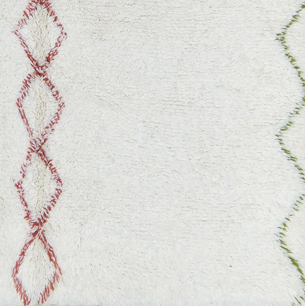 Moroccan custom rug from Beni Ourain, Wool and Thread, Colorful
