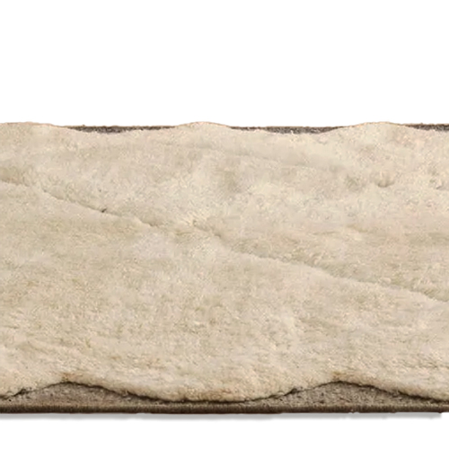 Moroccan custom rug from Beni Ourain, Wool and Thread, Off-white