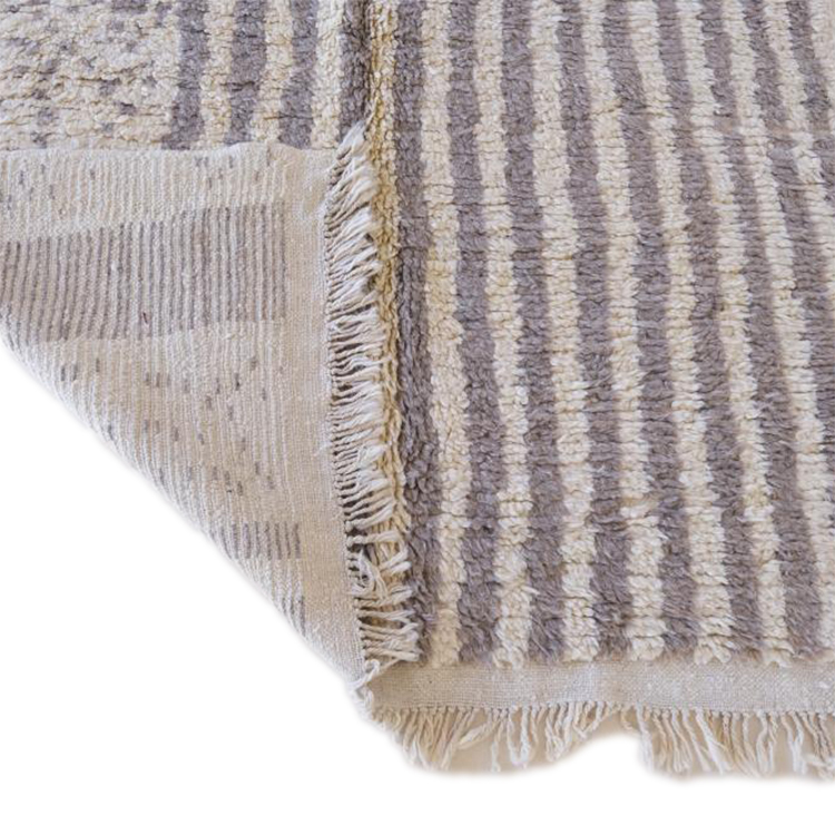 Moroccan custom rug from Beni Ourain, Wool and Thread, Gray