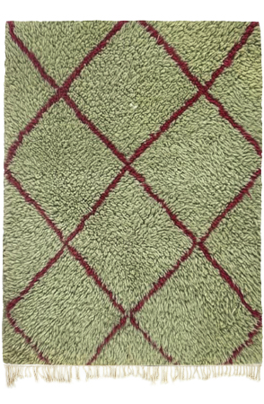 Green and Dark Red Lozenge 4523