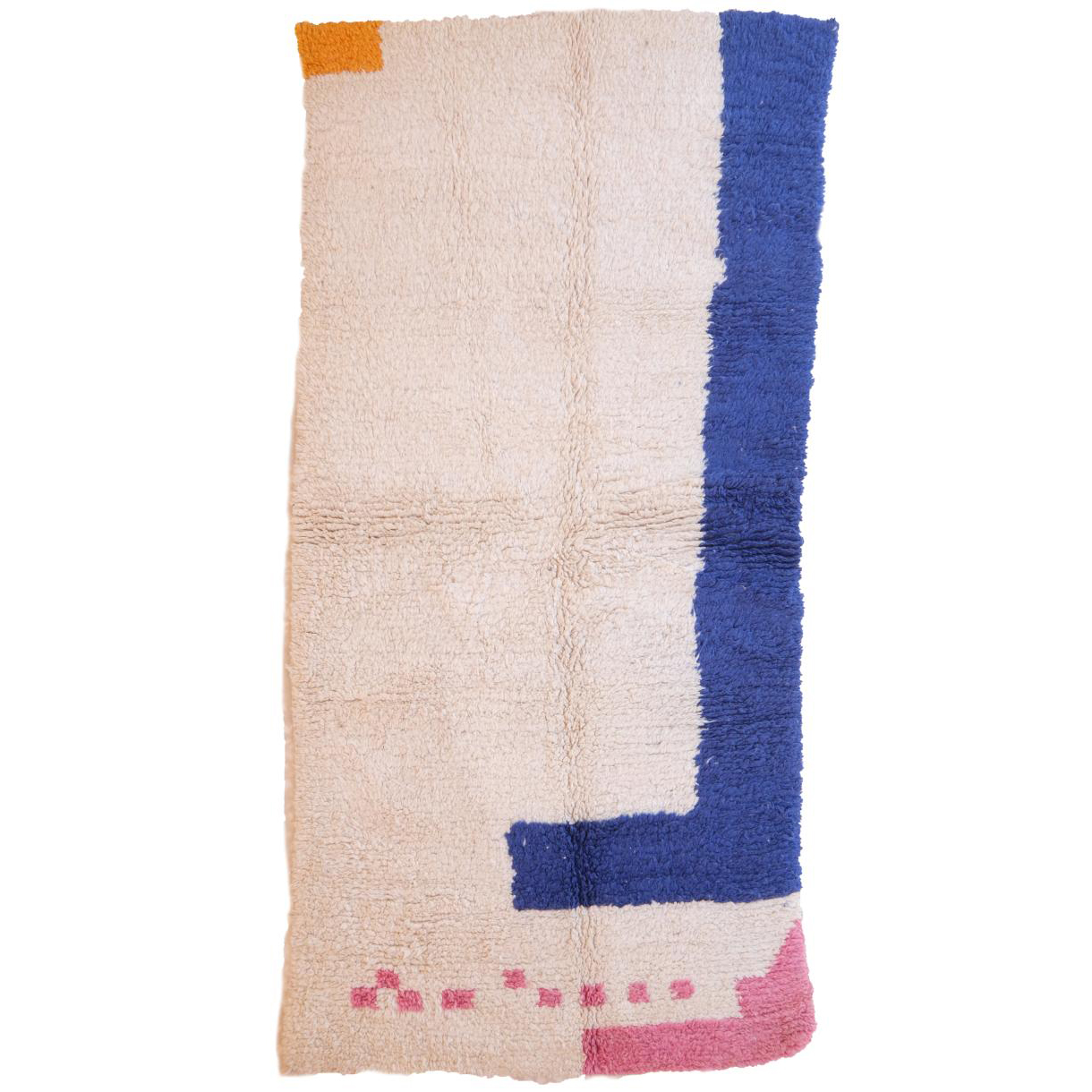 Moroccan custom rug from Beni Ourain, Wool and Thread, Colorful