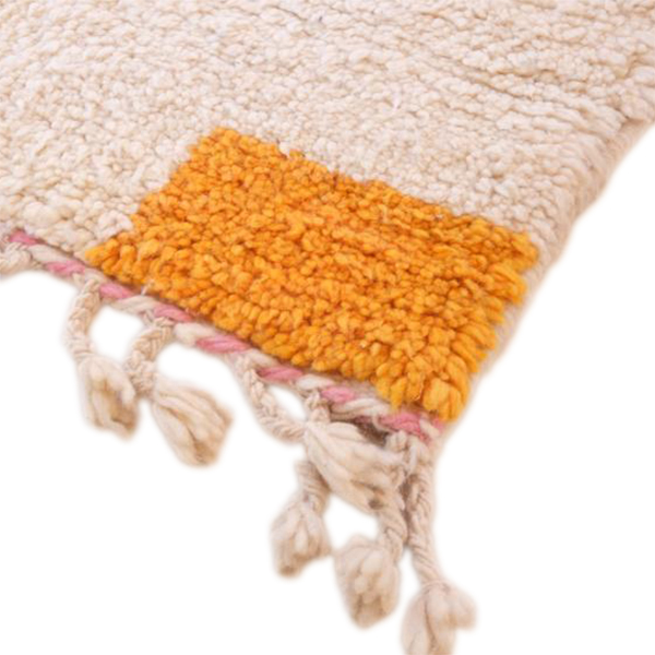 Moroccan custom rug from Beni Ourain, Wool and Thread, Colorful
