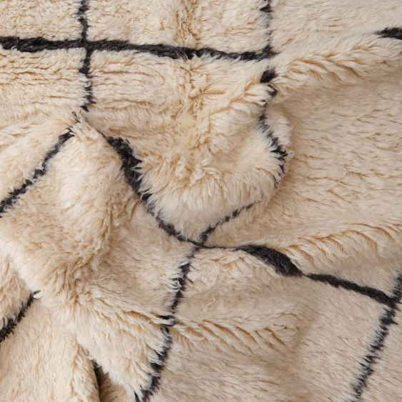 Black Squared Rug 4539