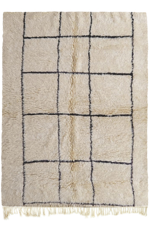 Black Squared Rug 4539