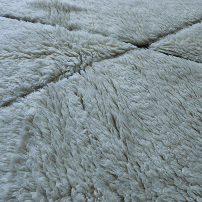 Moroccan custom rug from Beni Ourain, Wool and Thread, black and white