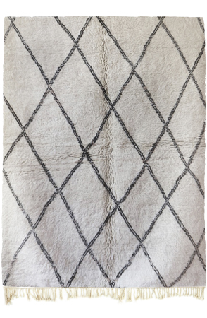 Bold Black Lozenges Rug 4587