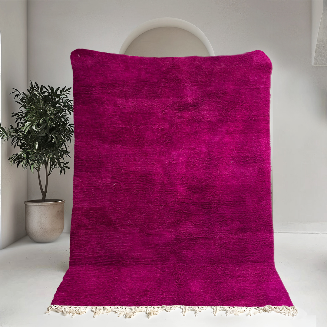 Moroccan custom rug from Beni Ourain, Wool, Pink