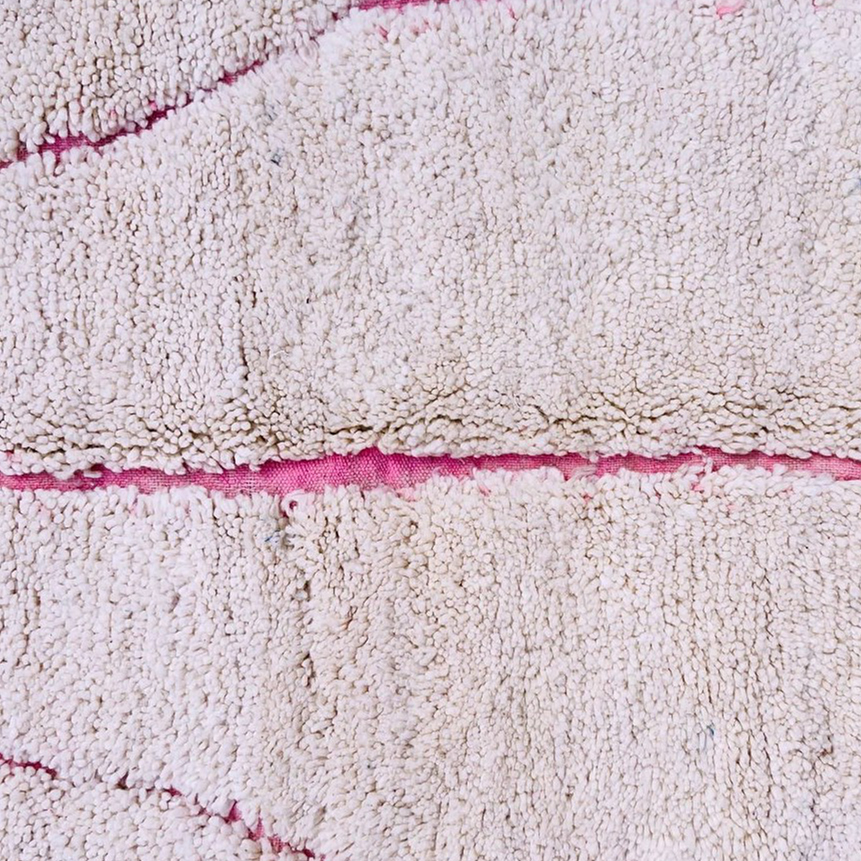 Moroccan custom rug from Beni Ourain, Wool, White
