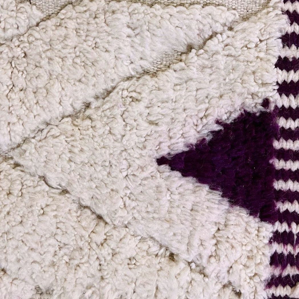 Moroccan custom rug from Beni Ourain, Wool, White