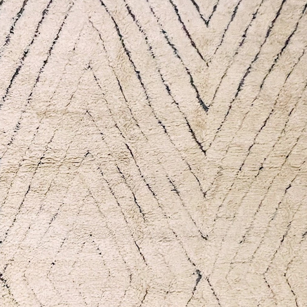 Moroccan custom rug from Beni Ourain, Wool, Off-white