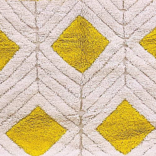 Moroccan custom rug from Beni Ourain, Wool, Yellow