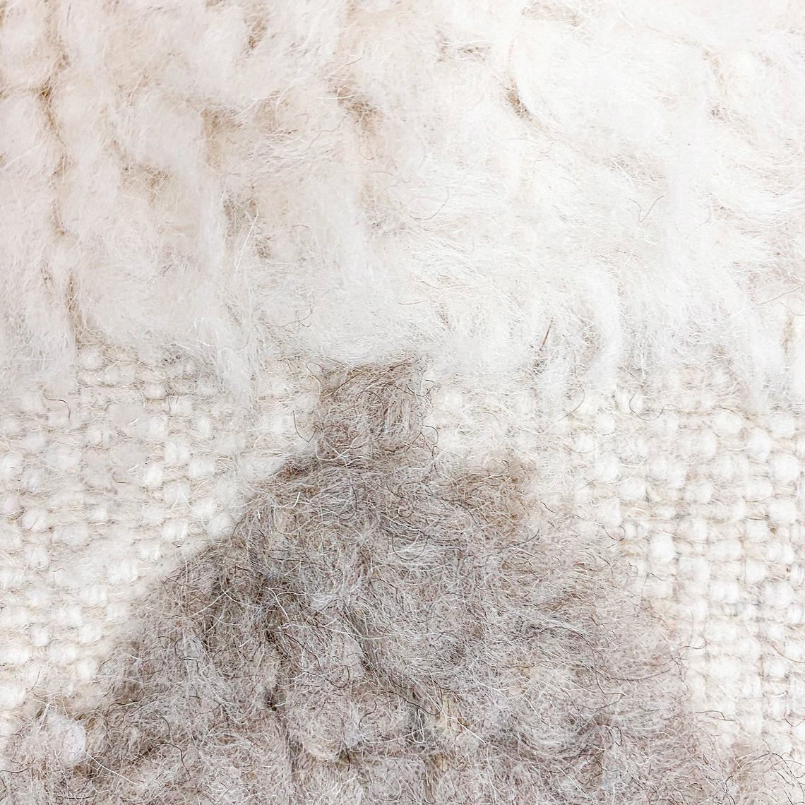 Moroccan custom rug from Beni Ourain, Wool, White