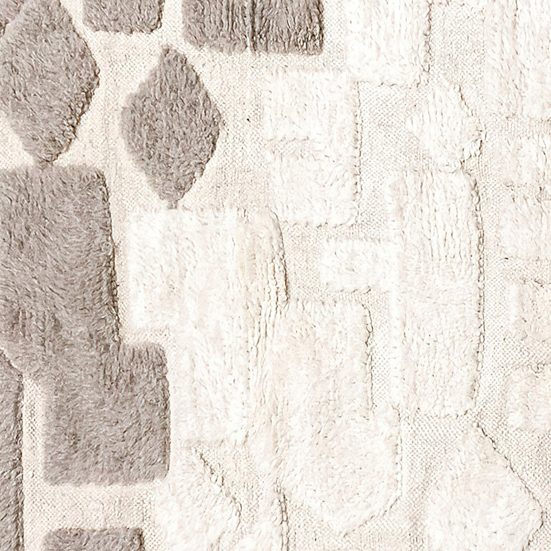 Moroccan custom rug from Beni Ourain, Wool, White