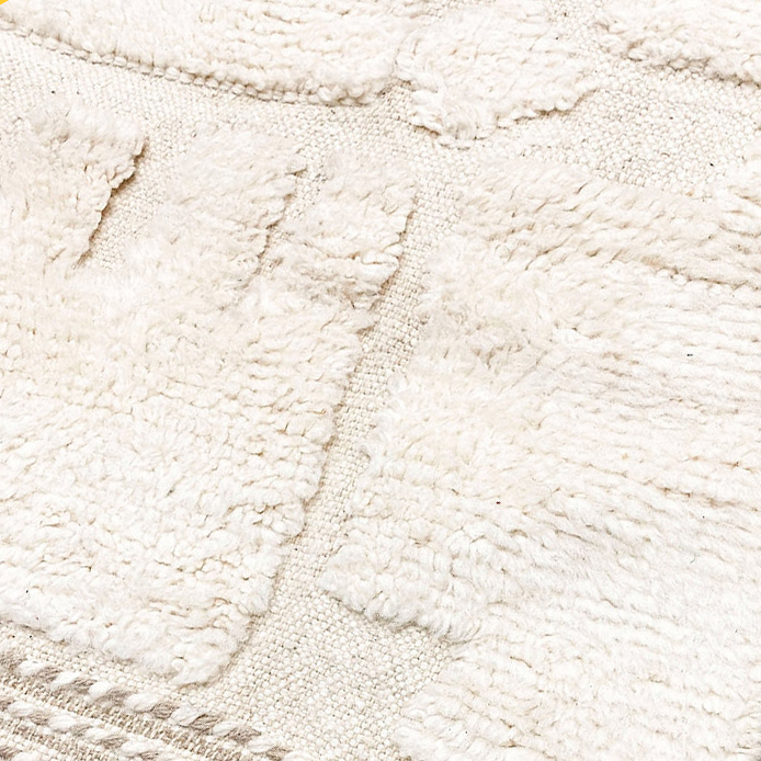 Moroccan custom rug from Beni Ourain, Wool, White