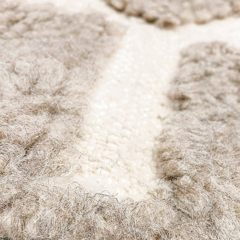 Moroccan custom rug from Beni Ourain, Wool, White