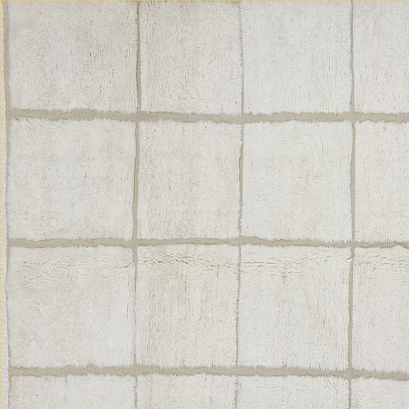 Moroccan custom rug from Beni Ourain, Wool, Off-white
