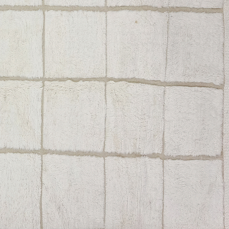 Moroccan custom rug from Beni Ourain, Wool, Off-white