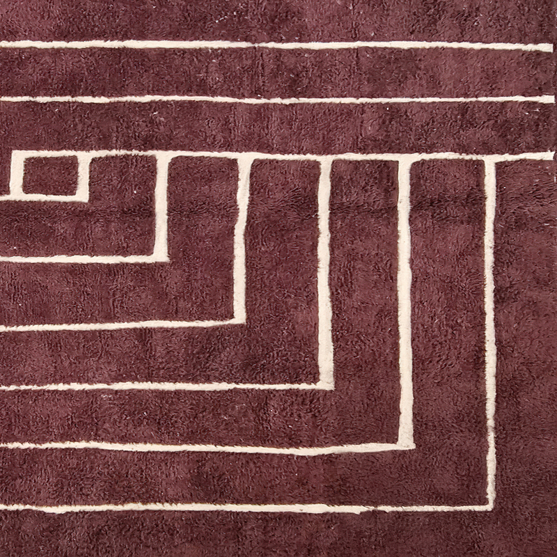 Moroccan custom rug from Beni Ourain, Wool, Brown