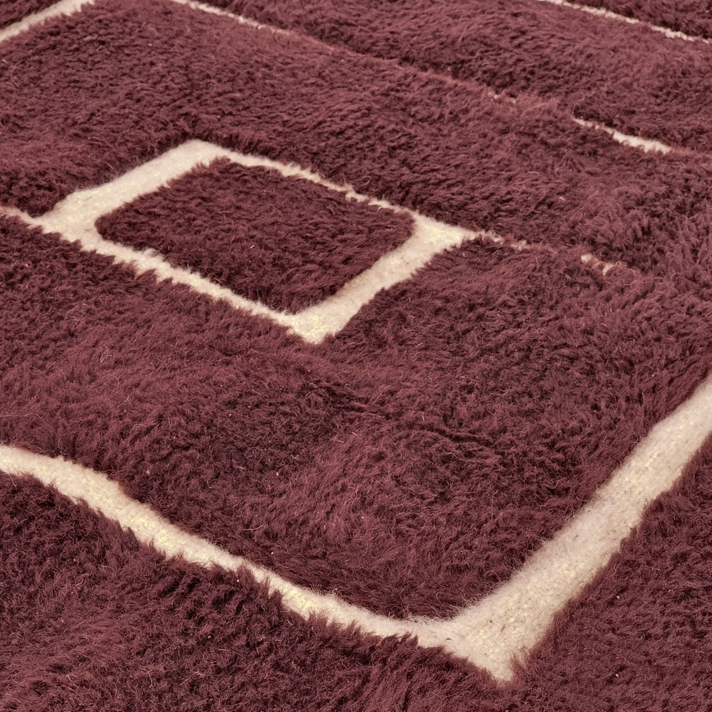 Moroccan custom rug from Beni Ourain, Wool, Brown