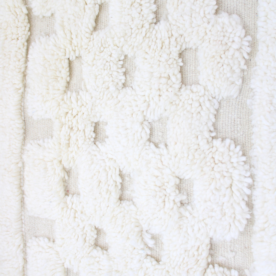 Moroccan custom rug from Beni Ourain, Wool, White