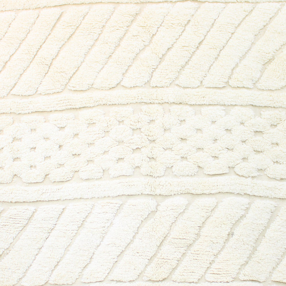 Moroccan custom rug from Beni Ourain, Wool, White