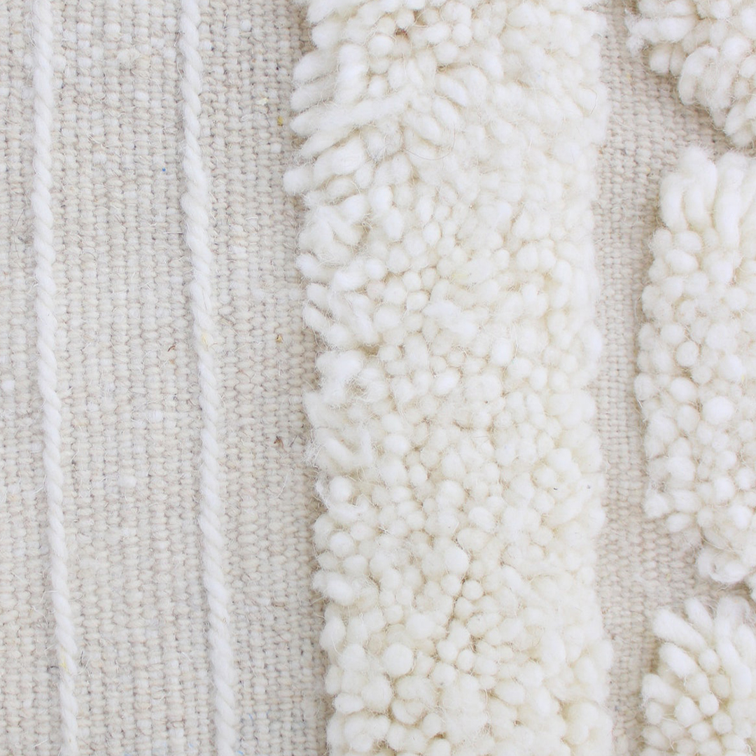 Moroccan custom rug from Beni Ourain, Wool, White