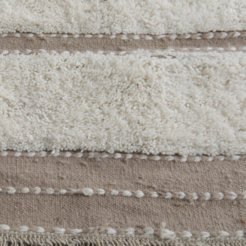 Moroccan custom rug from Beni Ourain, Wool, White