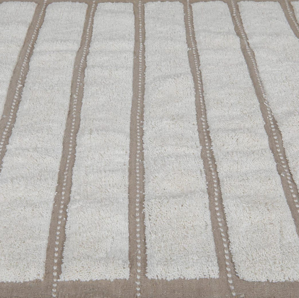 Moroccan custom rug from Beni Ourain, Wool, White
