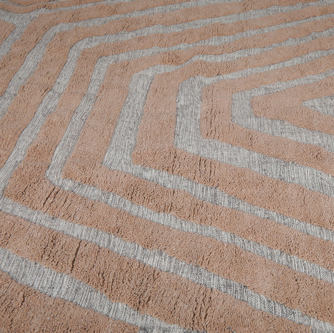 Moroccan custom rug from Beni Ourain, Wool, Brown