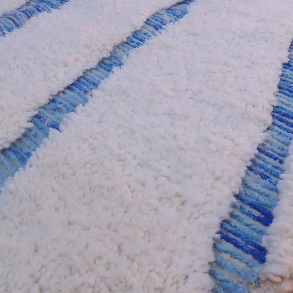 Moroccan custom rug from Beni Ourain, Wool, Blue