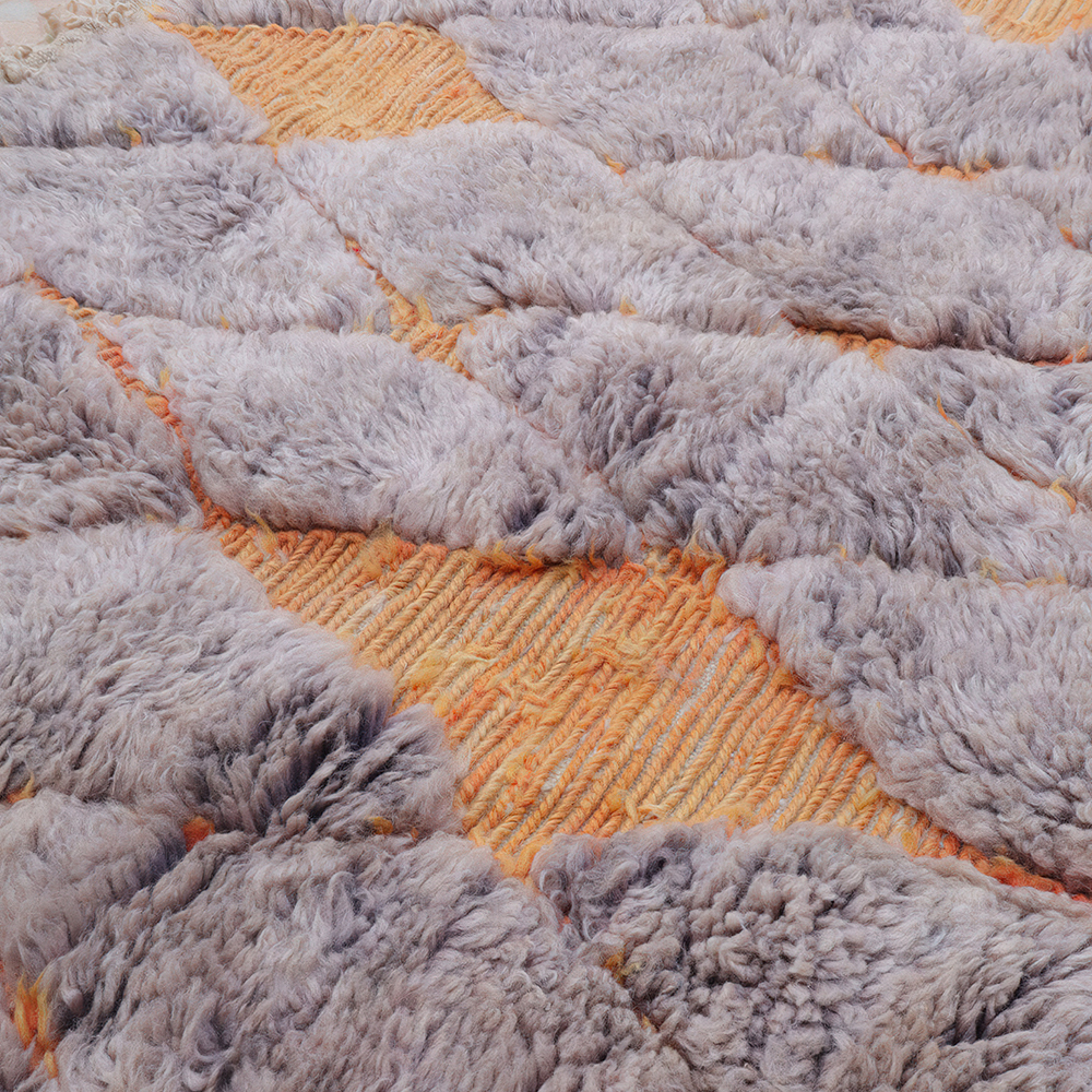 Moroccan custom rug from Beni Ourain, Wool, Gray