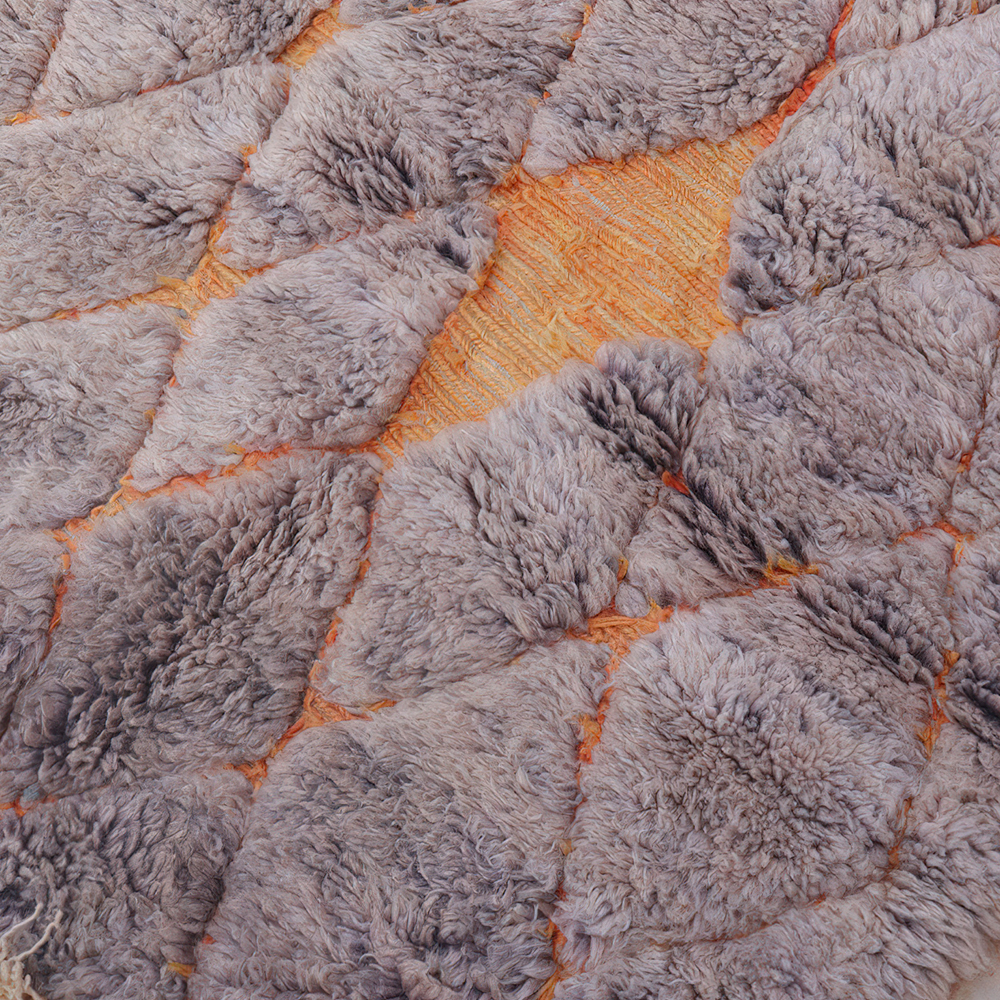 Moroccan custom rug from Beni Ourain, Wool, Gray