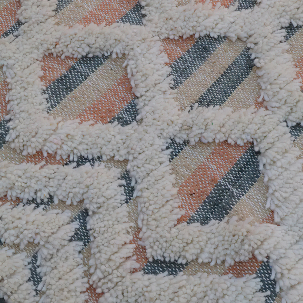 Moroccan custom rug from Beni Ourain, Wool, White
