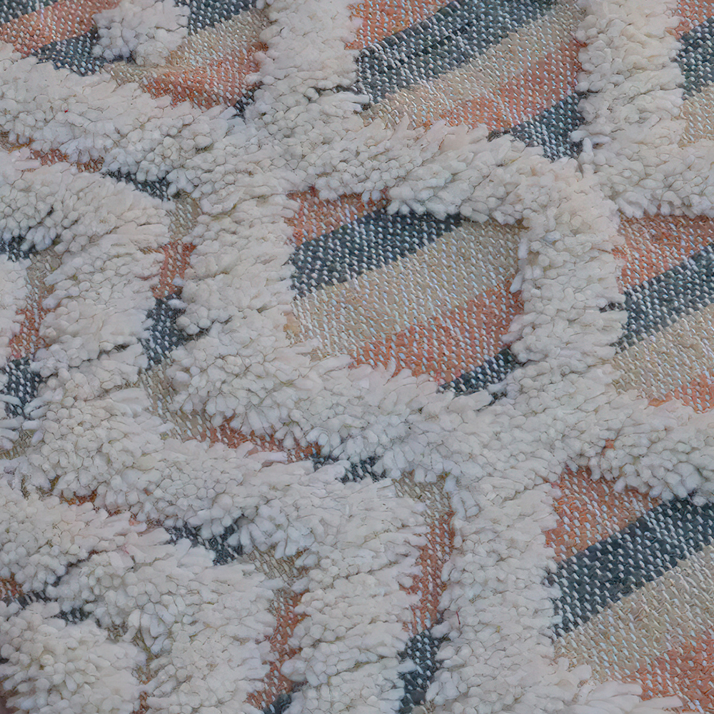 Moroccan custom rug from Beni Ourain, Wool, White