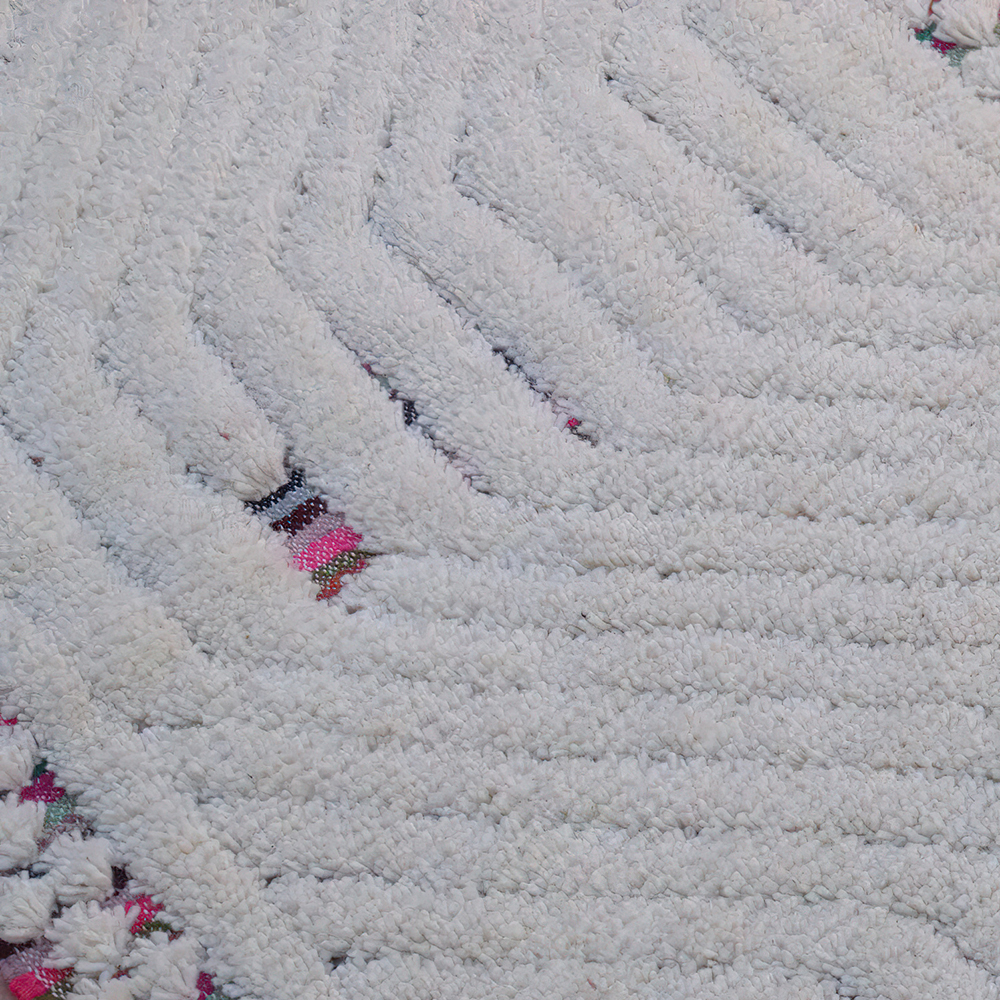 Moroccan custom rug from Beni Ourain, Wool, White